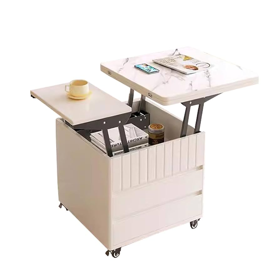 【送料込み】リフトアップ機能付きローテーブル mollif_si-028